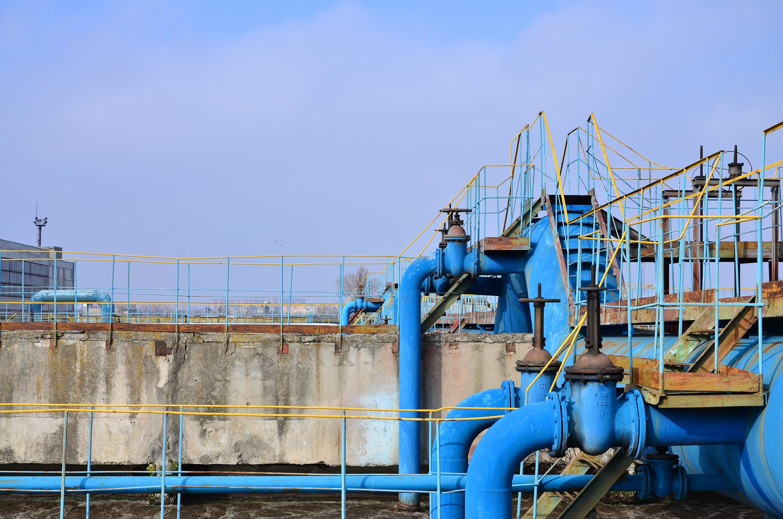 Industrial space with lots of pipes and communications